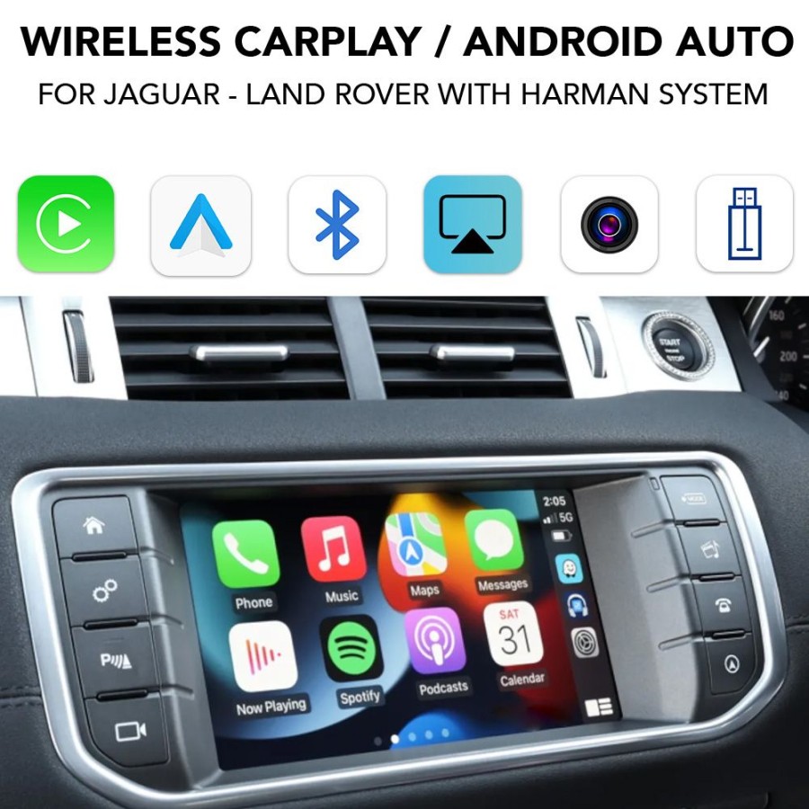 DIGITAL IQ LR 238 CPAA (CARPLAY / ANDROID AUTO BOX for JAGUAR - LAND ROVER mod.2016-2019 with HARMAN System)