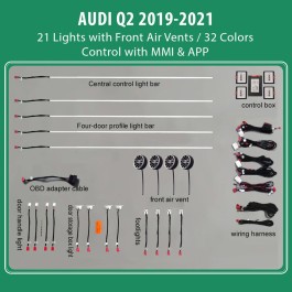 DIQ AMBIENT AUDI Q2 mod. 2019> (Digital iQ Ambient Light Audi Q2 mod. 2019-2021, 21 Lights)