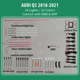 DIQ AMBIENT AUDI Q5 (80Α) (Digital iQ Ambient Light Audi Q5 mod. 2018-2021, 24 Lights)
