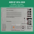 DIQ AMBIENT AUDI Q7 (4M) mod. 2016-2020 (Digital iQ Ambient Light Audi Q2 mod. 2016-2020, 19 Lights)