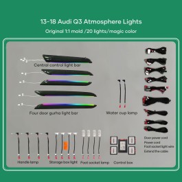 Digital iQ Ambient Light Audi Q3 mod. 2013-2018, 20 Lights