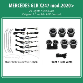 DIQ AMBIENT MERCEDES GLB (X247) mod.2020> (Digital iQ Ambient Light for Mercedes GLB, 29 Lights)