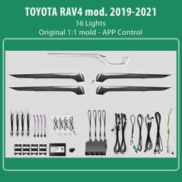 DIQ AMBIENT TOYOTA RAV4 mod.2019> (Digital iQ Ambient Light Toyota RAV4 mod.2019>, 16 Lights)