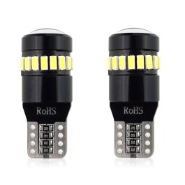 T10 W5W 12/24V ΛΑΜΠΑΚΙ CANBUS LED 18xSMD3014 +1xSMD ΛΕΥΚΟ AMiO - 2 ΤΕΜ.