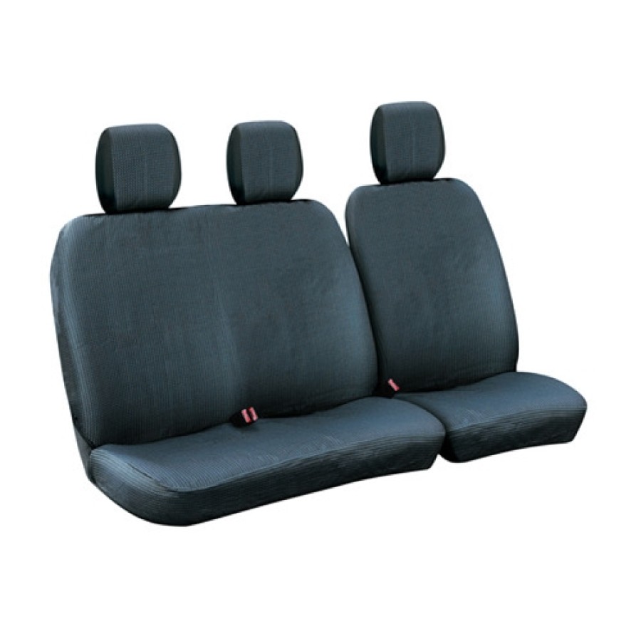  Καλύμματα Καθισμάτων Dots-1,  χωρίς επανατυλικτήρα ζώνης  - Μαύρο / Μπλε Καλύμματα Καθισμάτων Φορτηγών - Κουρτινάκια Αξεσουαρ Αυτοκινητου - ctd.gr
