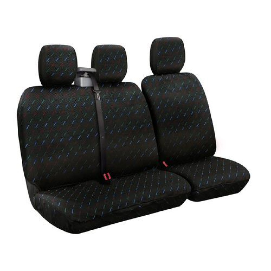  Καλύμματα Καθισμάτων Dido-2,  με επανατυλικτήρα ζώνης - Μαύρο Καλύμματα Καθισμάτων Φορτηγών - Κουρτινάκια Αξεσουαρ Αυτοκινητου - ctd.gr