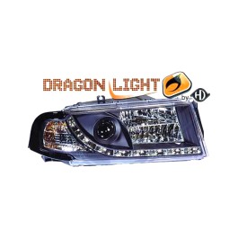 Φανάρια diederichs Angel Eyes για SKODA OCTAVIA 4 97-04 DRAGONLIGHT+LED BLACK