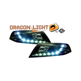 Φανάρια diederichs Angel Eyes για SKODA OCTAVIA 5 05.04-09.08 DRAGONLIGHT+LED BLACK
