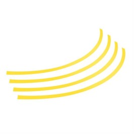 Διακοσμητικά Αυτοκόλλητα Ζάντας Πλαστικά - Κίτρινα 17-18-19-20
