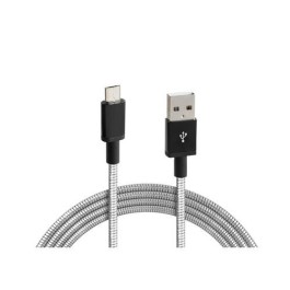 ΚΑΛΩΔΙΟ USB ΦΟΡΤΙΣΗΣ 	& ΣΥΓΧΡΟΝΙΣΜΟΥ IRON SILVER LINE - MICRO USB (100 cm)