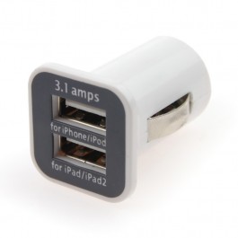 ΦΟΡΤΙΣΤΗΣ ΑΝΑΠΤΗΡΑ ΜΕ 2 ΘΥΡΕΣ USB 12/24V - 3.1A (ΛΕΥΚΟΣ) AMIO – 1 ΤΕΜ.