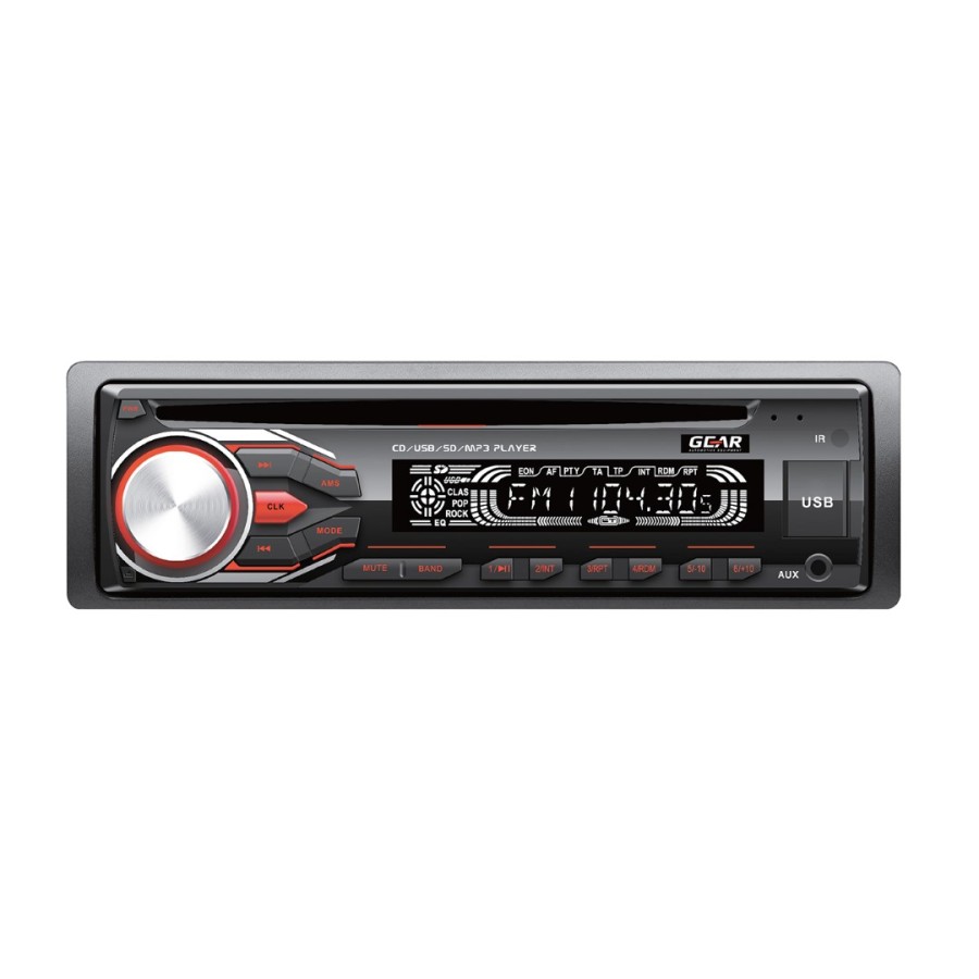 ΡΑΔΙΟ GEAR GR-3251 CD/FM/USB/SD/MP3 4x60W GEAR ΜΕ REMOTE CONTROL (ΚΟΚΚΙΝΟΣ ΦΩΤΙΣΜΟΣ)  Πηγές Ήχου Αξεσουαρ Αυτοκινητου - ctd.gr