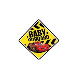 BABY ON BOARD ΕΝΔΕΙΞΗ MCQUEEN CARS ΑΜΙΟ - 1 ΤΕΜ.