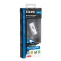 Φορτιστής USB SLIM Αναπτήρα Λευκός με LED για Apple Φορτιστές USB Αξεσουαρ Αυτοκινητου - ctd.gr