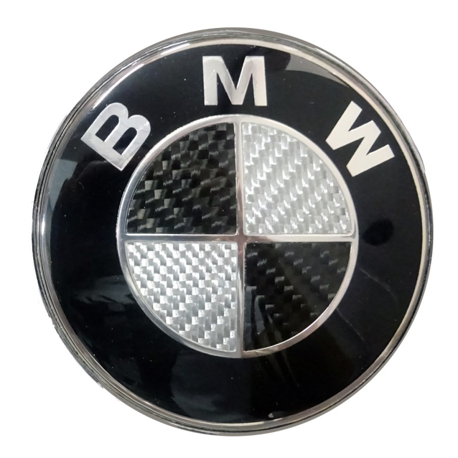 BMW ΣΗΜΑ ΚΑΠΩ ΚΟΥΜΠΩΤΟ 8,2 cm ΜΑΥΡΟ/ΧΡΩΜΙΟ/CARBON (ΜΕΤΑΛΛΙΚΟ) orig. 51148132375 - 1 ΤΕΜ. Σήματα Αυτοκινήτων για Καπό Αξεσουαρ Αυτοκινητου - ctd.gr