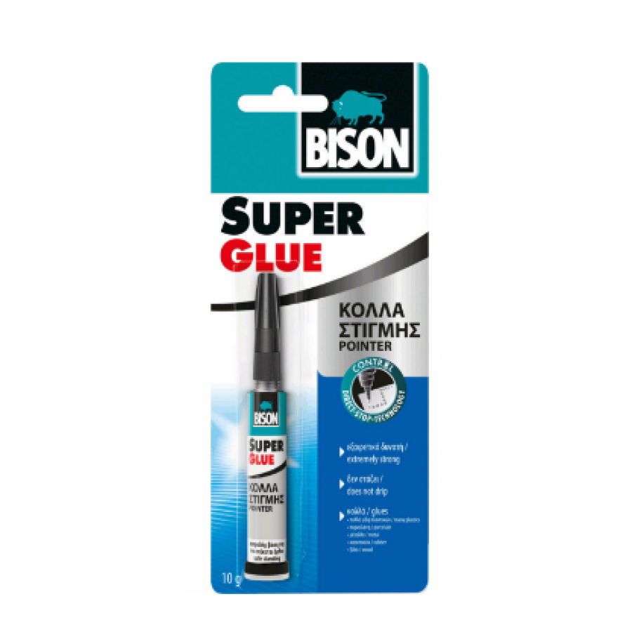 Kόλλα στιγμής super glue pointer Bison 10gr BISON κόλλες Αξεσουαρ Αυτοκινητου - ctd.gr