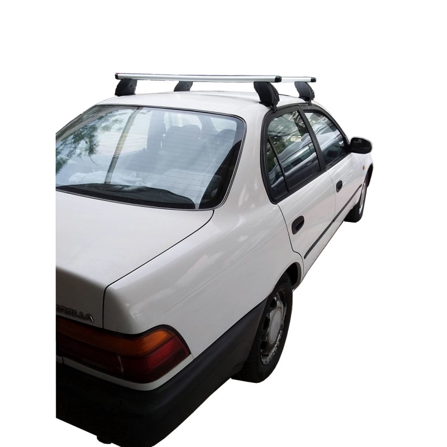 Mπαρες Oροφης Kιτ - Μπαρες για Μπαγκαζιερα - Kit Μπάρες Αλουμινίου K39 - Πόδια για Toyota Corolla Sedan 1992-1997 2 τεμάχια