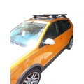 Μπαρες για Μπαγκαζιερα - Kit Μπάρες οροφής MENABO Αλουμινίου μαύρες - Πόδια για VW Polo Cross 2006-2008 2 τεμάχια