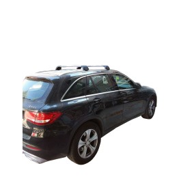 Μπαρες για Μπαγκαζιερα - Kit Μπάρες οροφής Αλουμινίου Ασημί Yakima - Πόδια για Mercedes GLC X253 5D 09/15+ 2 τεμάχια