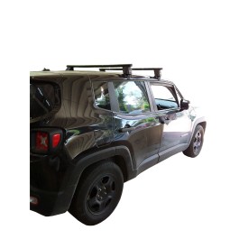 Μπαρες για Μπαγκαζιερα - Kit Μπάρες αλουμινίου μαύρες Menabo Delta - Πόδια για Jeep Renegade 2014 (χωρίς παράλληλες) 2 τεμάχια