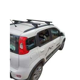 Μπαρες για Μπαγκαζιερα - Kit Μπάρες οροφής Αλουμινίου μαύρες - Πόδια Menabo για Fiat Panda 2012+ 2 τεμάχια